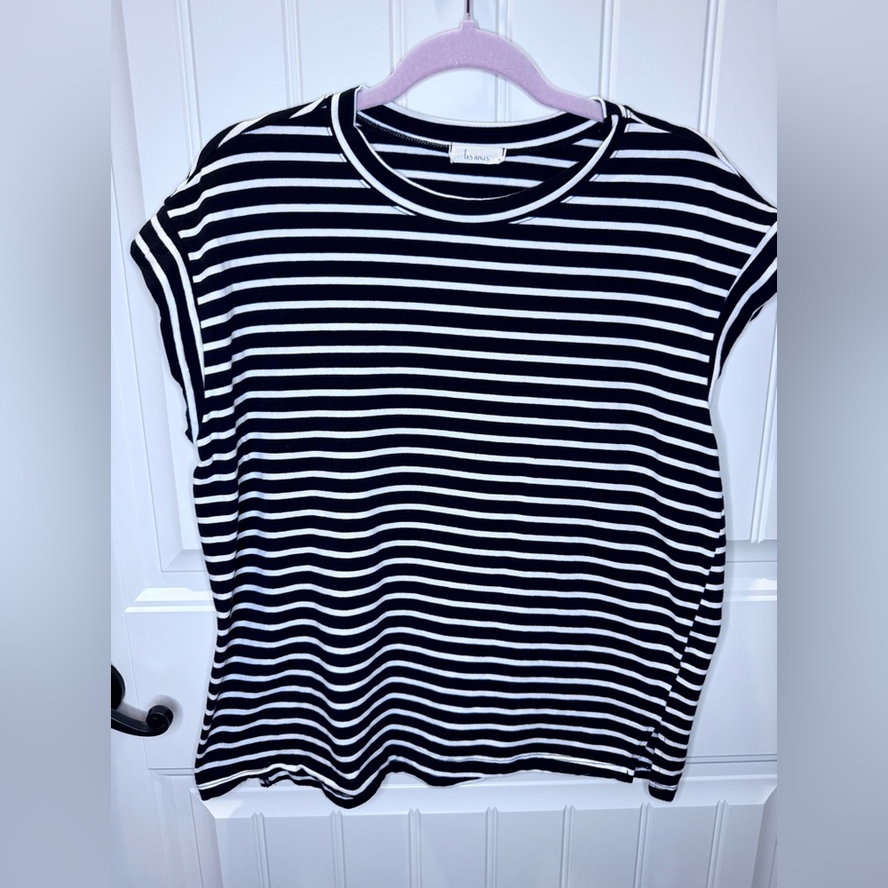 Black and White Striped Top Les Amis Medium